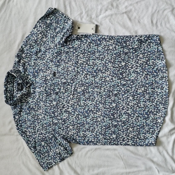 66. Rip Curl Motions Short Sleeve Woven | Color - Blue - Picture 3 of 8